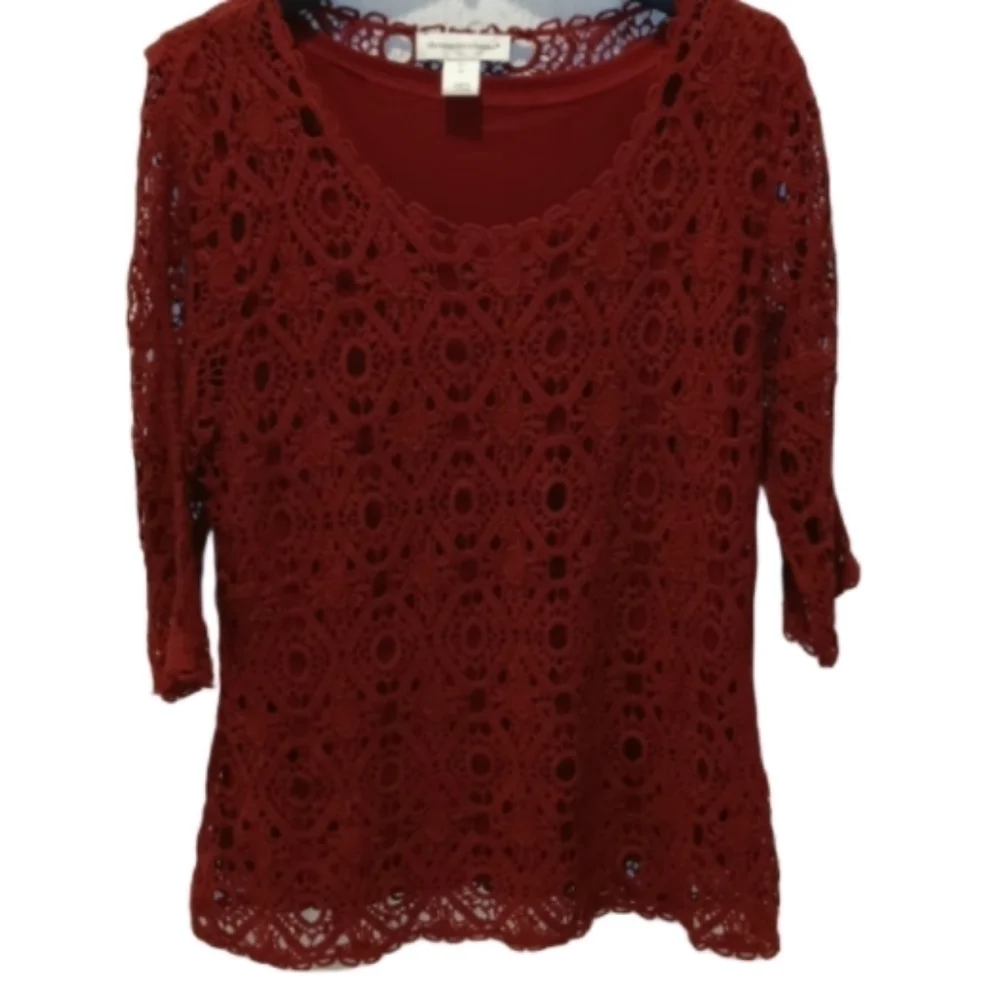 Christopher Banks sweater loose knit crochet